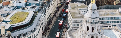 Aerial view of London