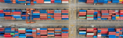 photo of export containers on a ship