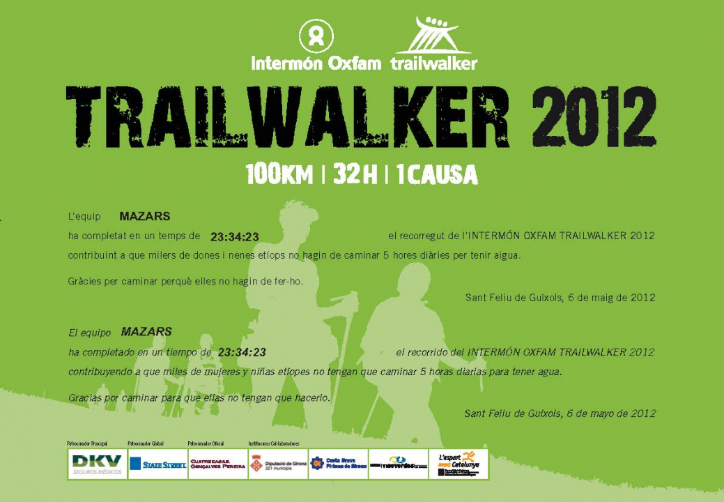 Foto trailwalker diploma